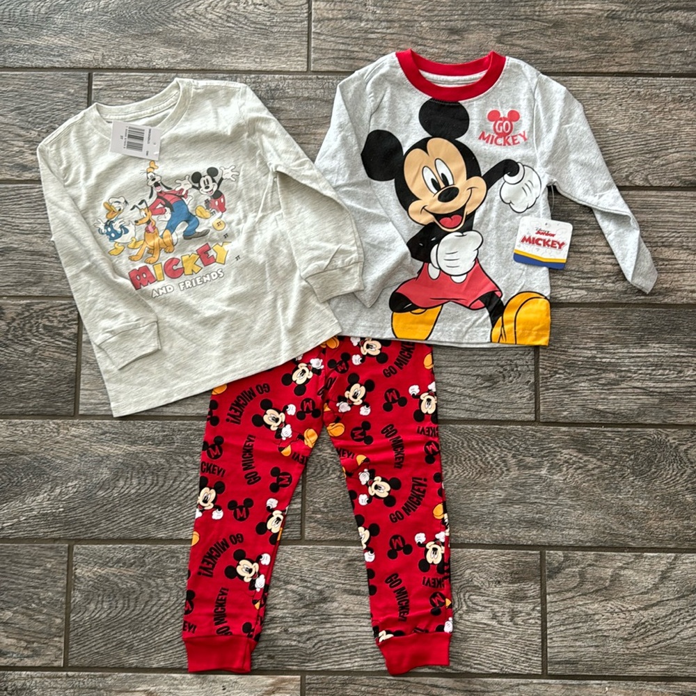 Mickey Mouse Disney sweats t-shirt top pants bundle lot set 🐭 toddler baby